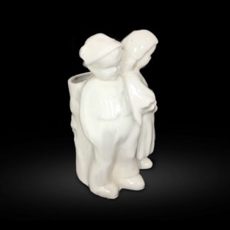Ceramic Boy Girl Vase 3/4 view